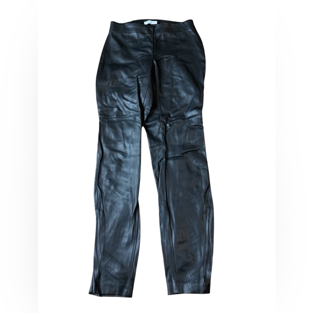 Reitmans Black Faux Leather High Waisted Leggings - Petites 4